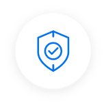 security shield in blue